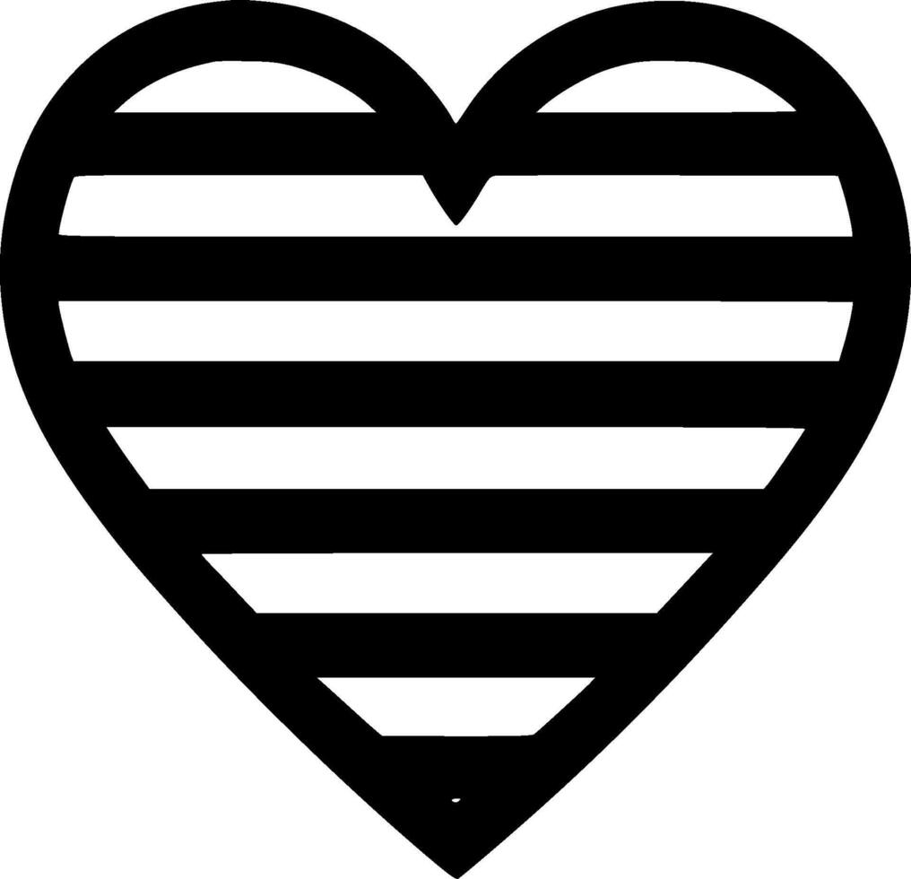 Heart, Black and White illustration vector