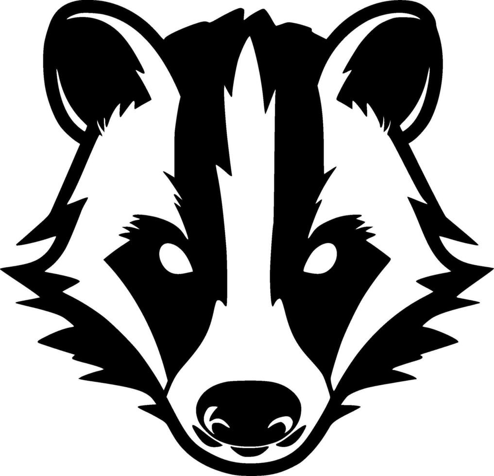 Badger, Minimalist and Simple Silhouette - illustration vector