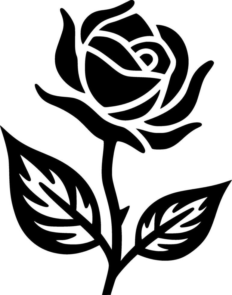 Flower, Black and White illustration vector