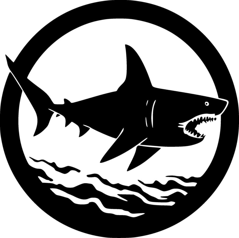 Shark - Minimalist and Flat Logo - illustration vector