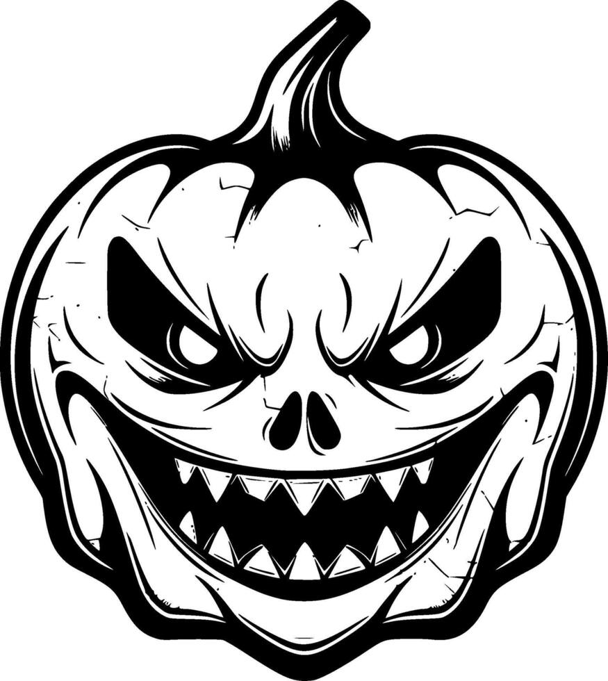 Halloween, Minimalist and Simple Silhouette - illustration vector