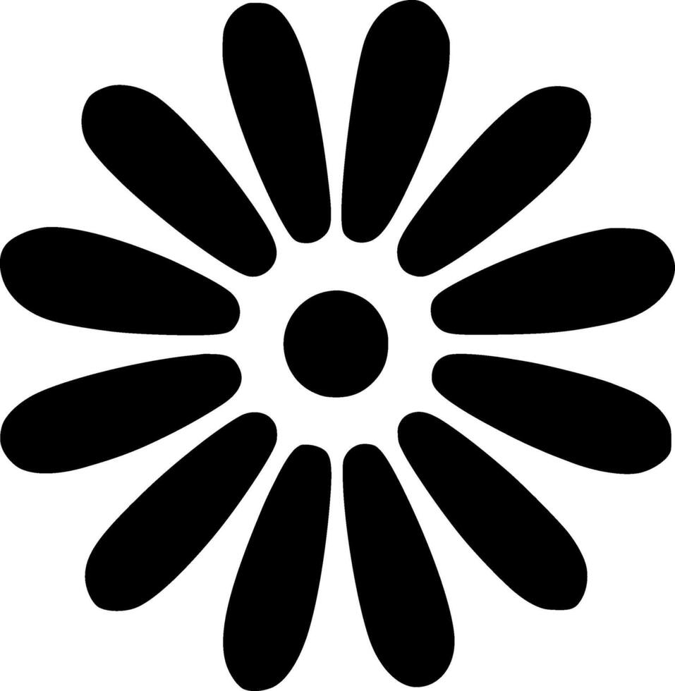 Flower, Minimalist and Simple Silhouette - illustration vector