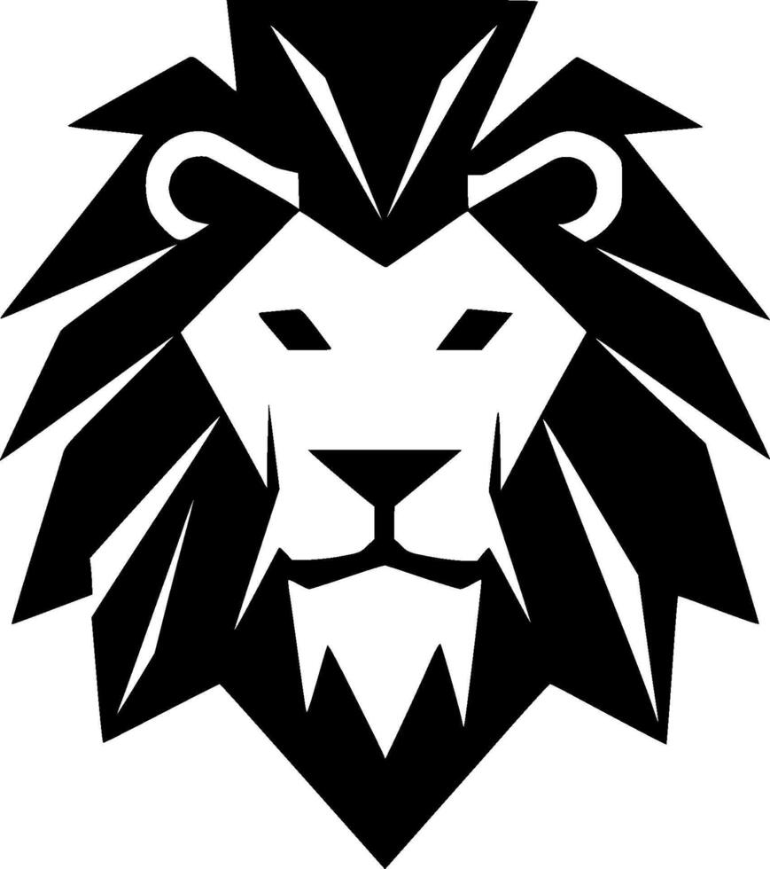 Lion, Minimalist and Simple Silhouette - illustration vector
