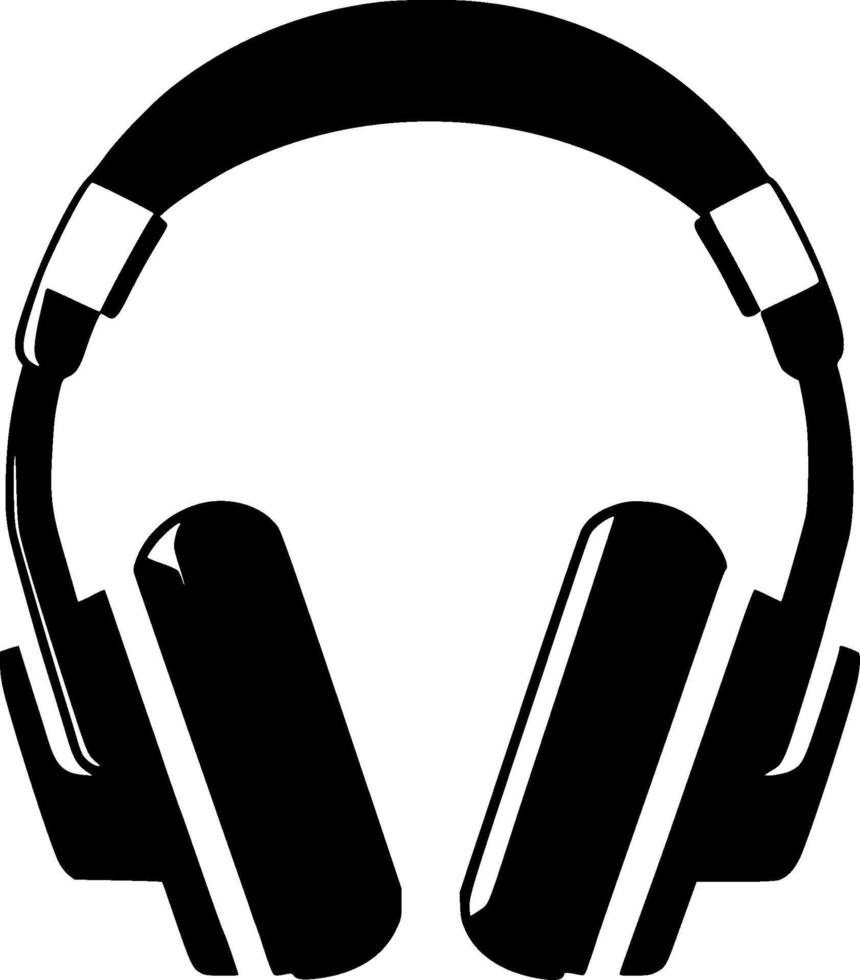 Headphone, Minimalist and Simple Silhouette - illustration vector