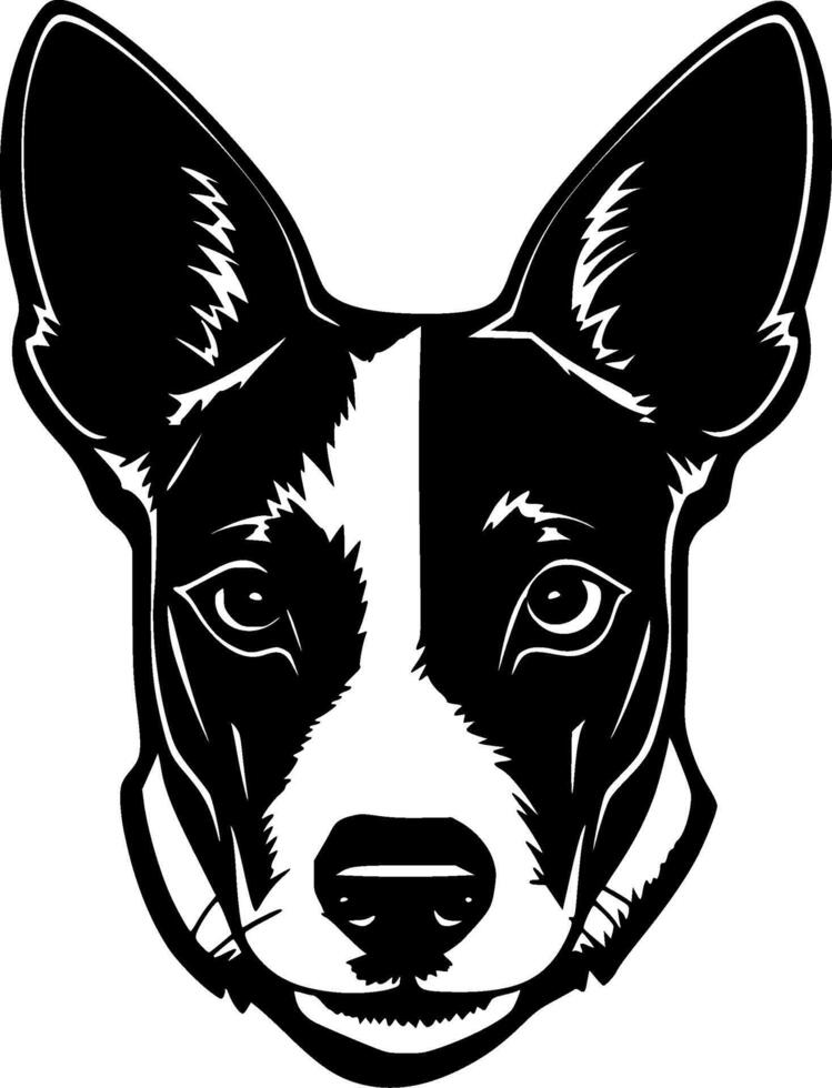Basenji, Minimalist and Simple Silhouette - illustration vector