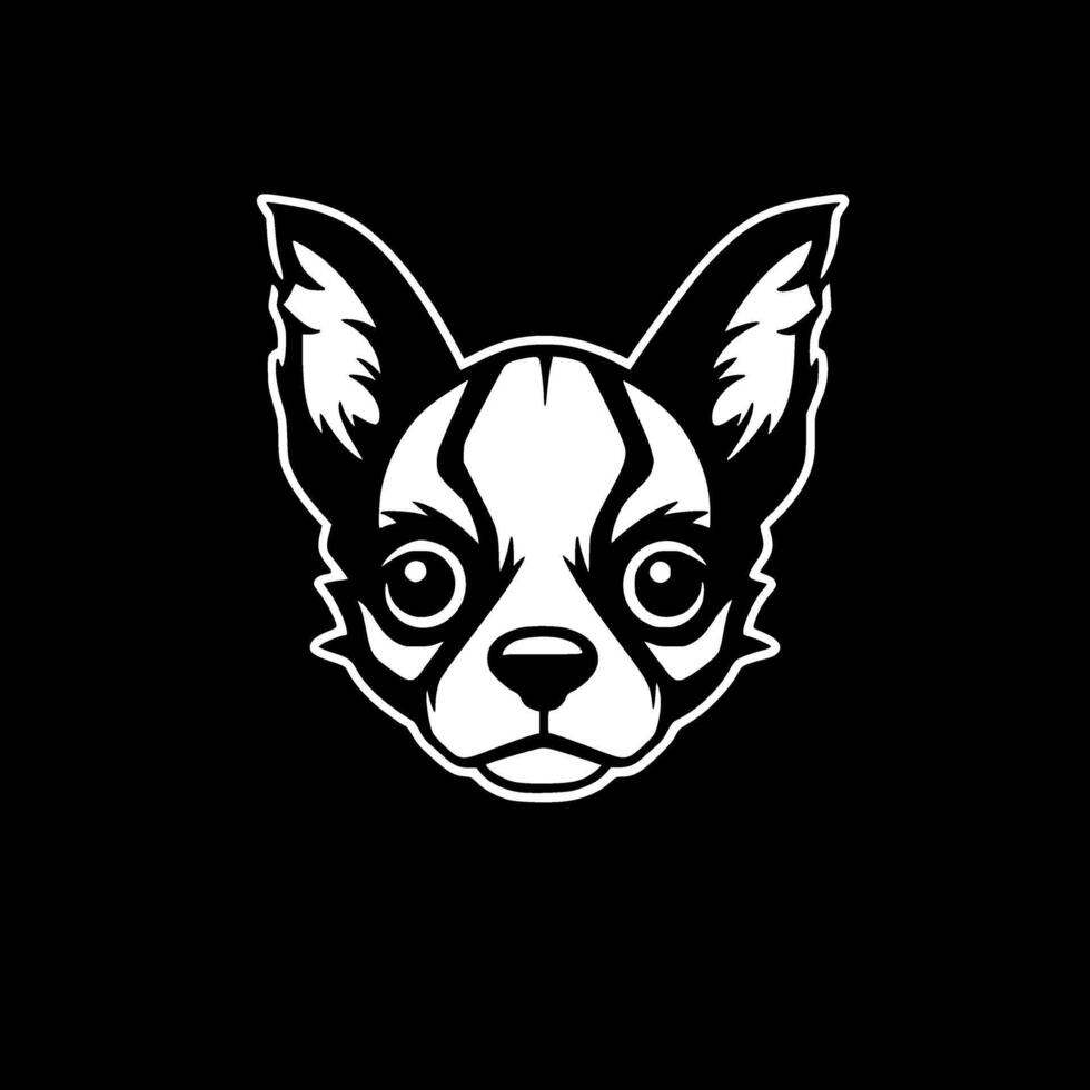 Chihuahua - Black and White Isolated Icon - illustration vector