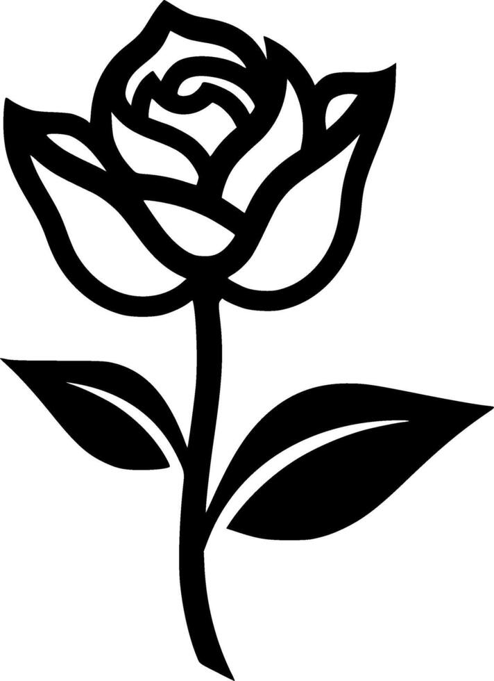 Flower, Minimalist and Simple Silhouette - illustration vector