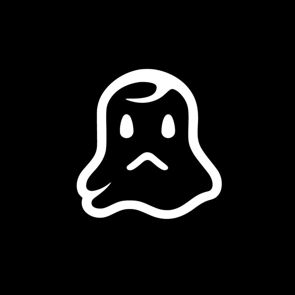 Ghost, Black and White illustration vector