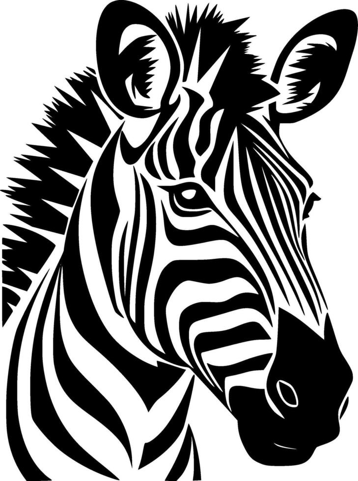 Zebra - Minimalist and Flat Logo - illustration vector