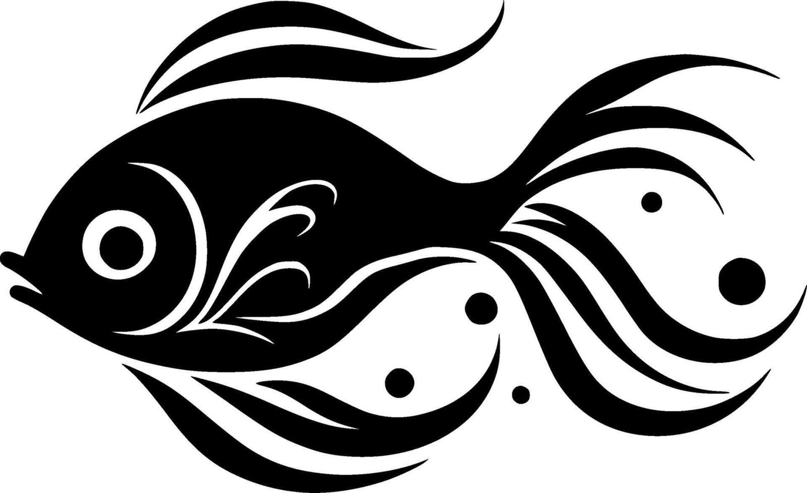 Fish, Black and White illustration vector