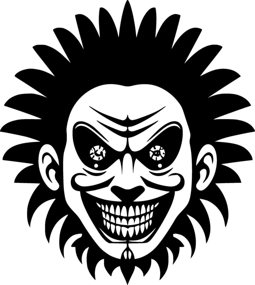 Clown - Minimalist and Flat Logo - illustration vector
