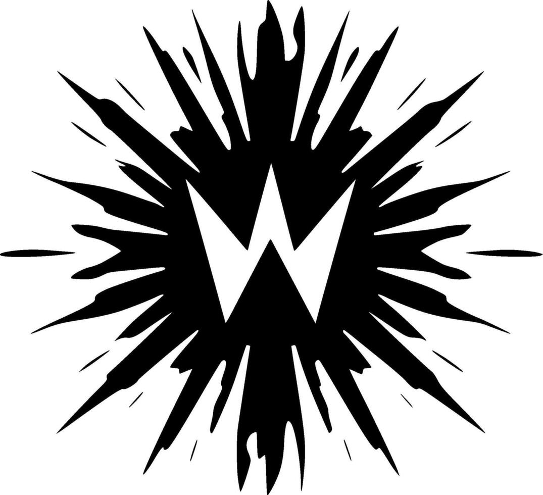 Explosion, Minimalist and Simple Silhouette - illustration vector