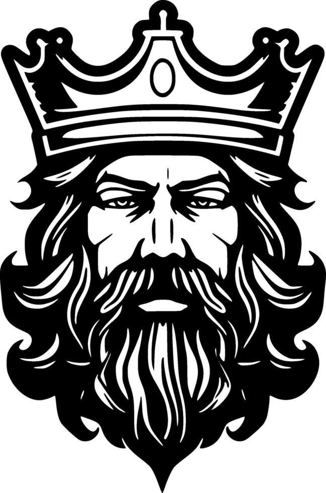 King - Minimalist and Flat Logo - illustration vector