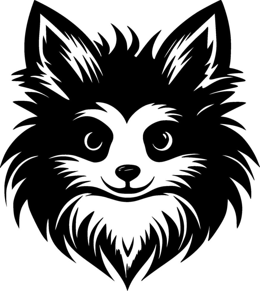Pomeranian, Minimalist and Simple Silhouette - illustration vector