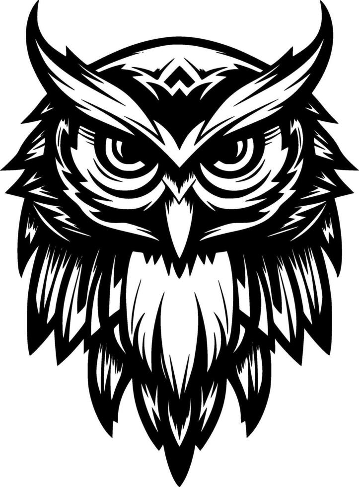 Owl, Minimalist and Simple Silhouette - illustration vector