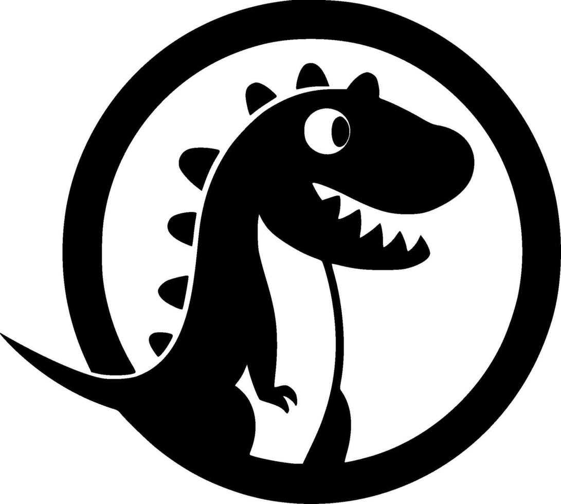 Dinosaur, Black and White illustration vector