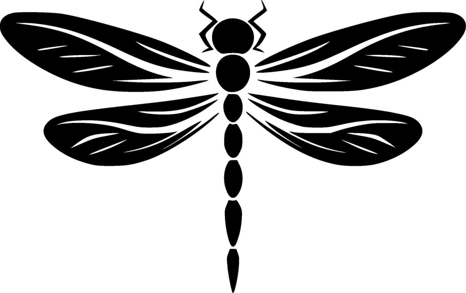 Dragonfly, Minimalist and Simple Silhouette - illustration vector
