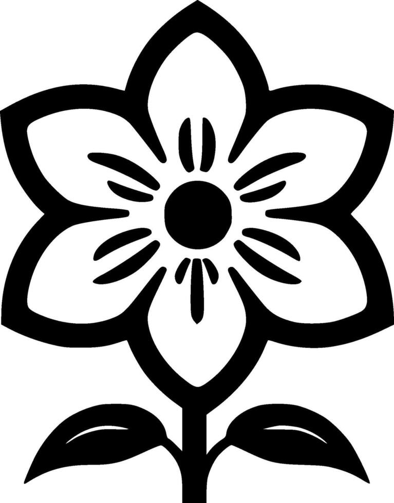 Flower, Black and White illustration vector