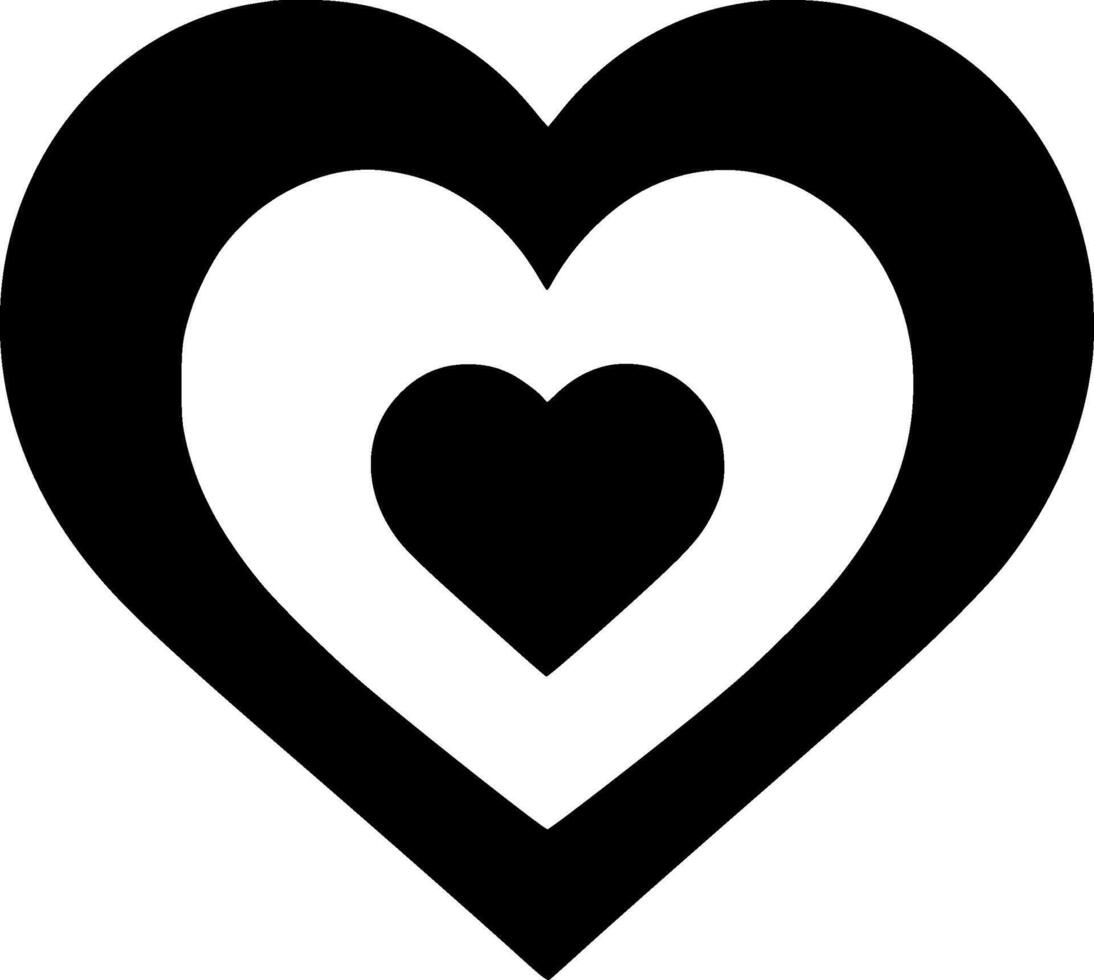 Heart, Minimalist and Simple Silhouette - illustration vector
