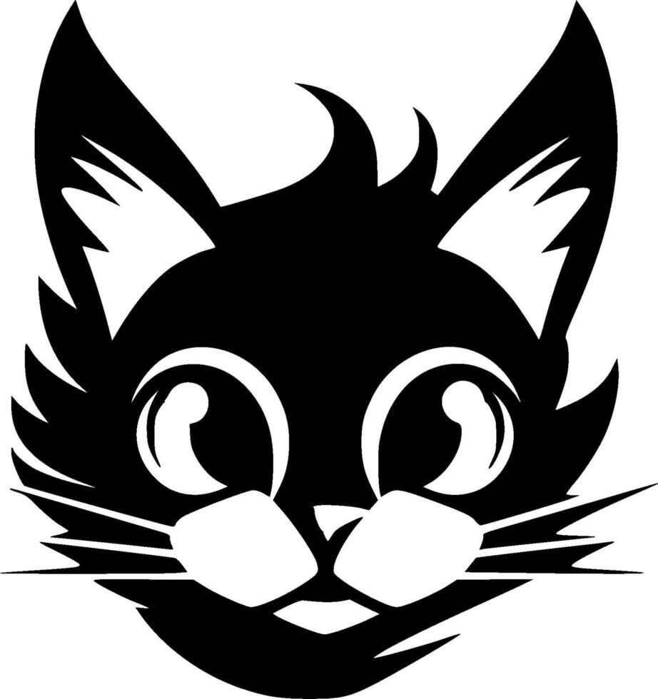Cat, Black and White illustration vector