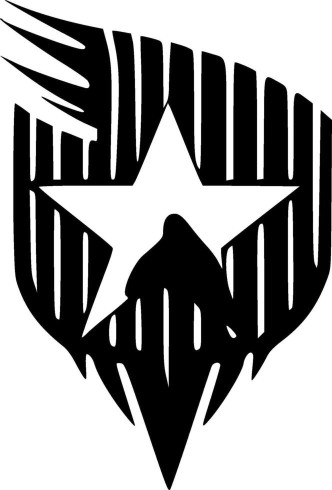 Army - Black and White Isolated Icon - illustration vector