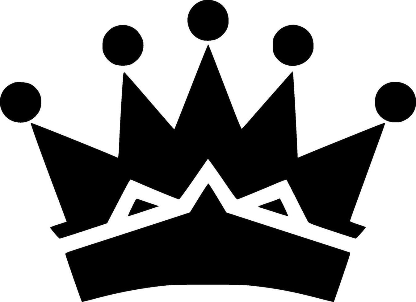 Crown, Minimalist and Simple Silhouette - illustration vector