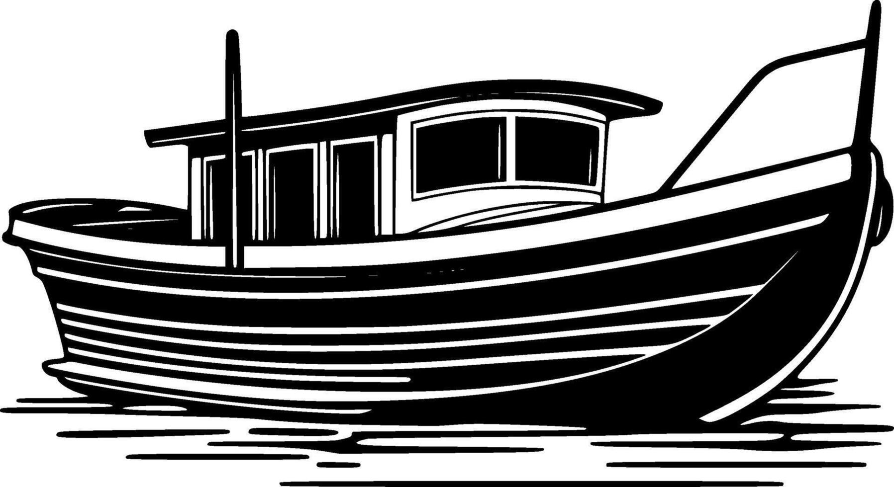 Boat - High Quality Logo - illustration ideal for T-shirt graphic vector