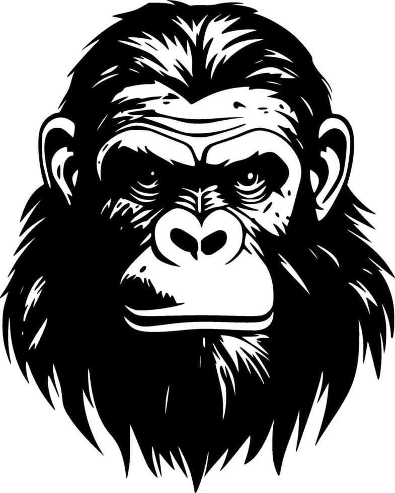 Chimpanzee - High Quality Logo - illustration ideal for T-shirt graphic vector