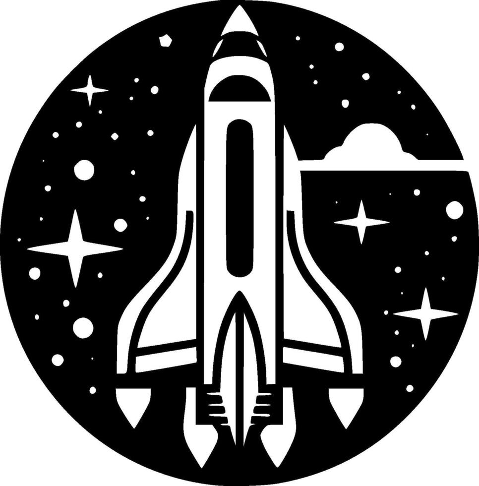 Space, Minimalist and Simple Silhouette - illustration vector