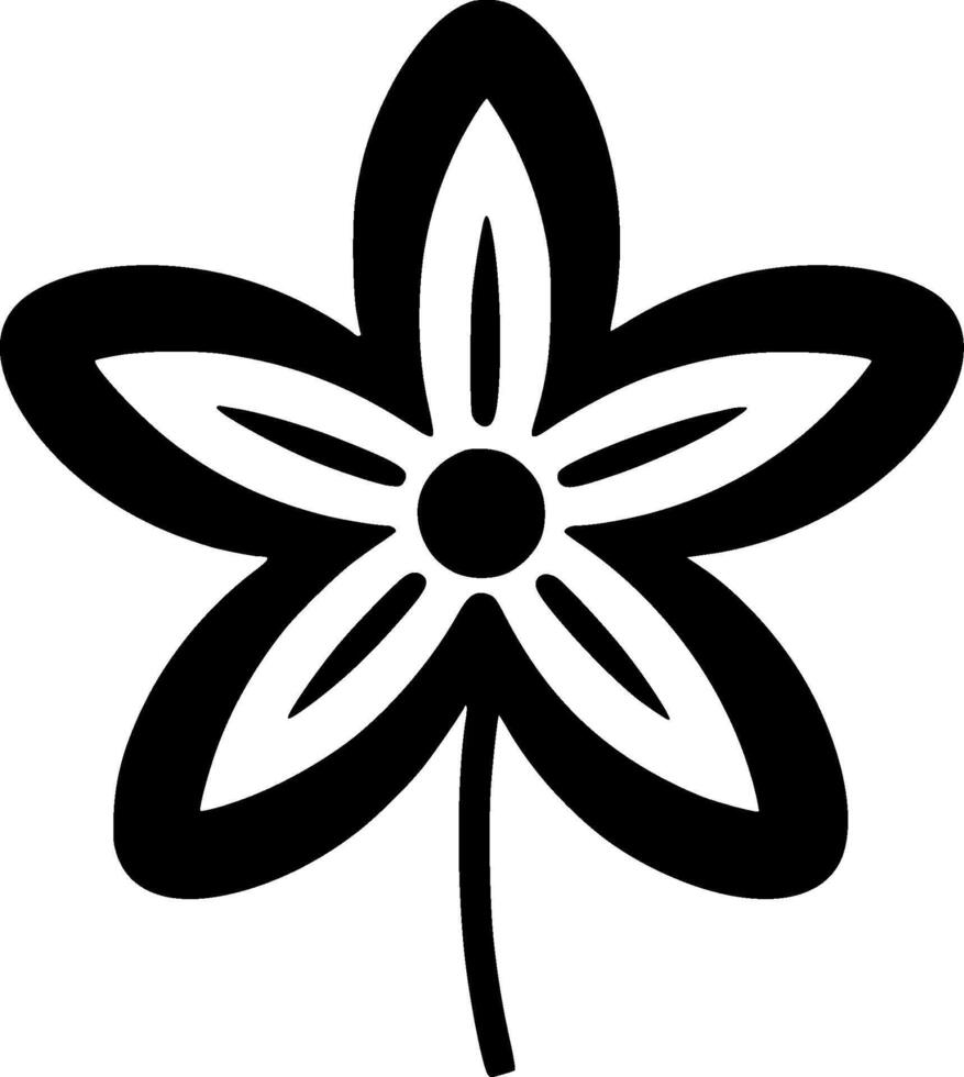 Daisy - Black and White Isolated Icon - illustration vector