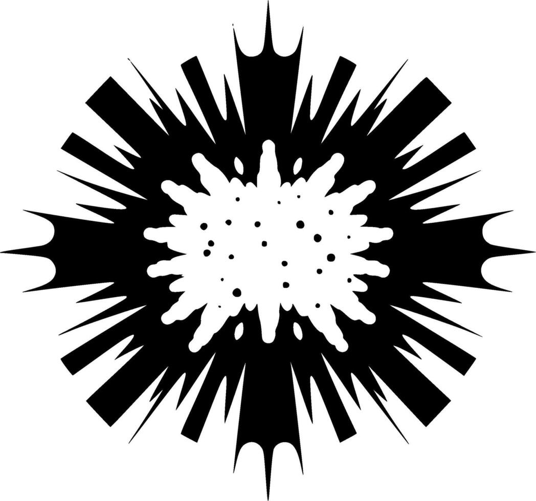 Explosion, Minimalist and Simple Silhouette - illustration vector