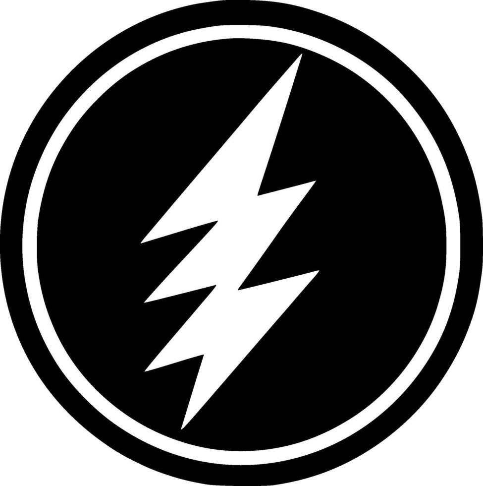 Lightning, Black and White illustration vector