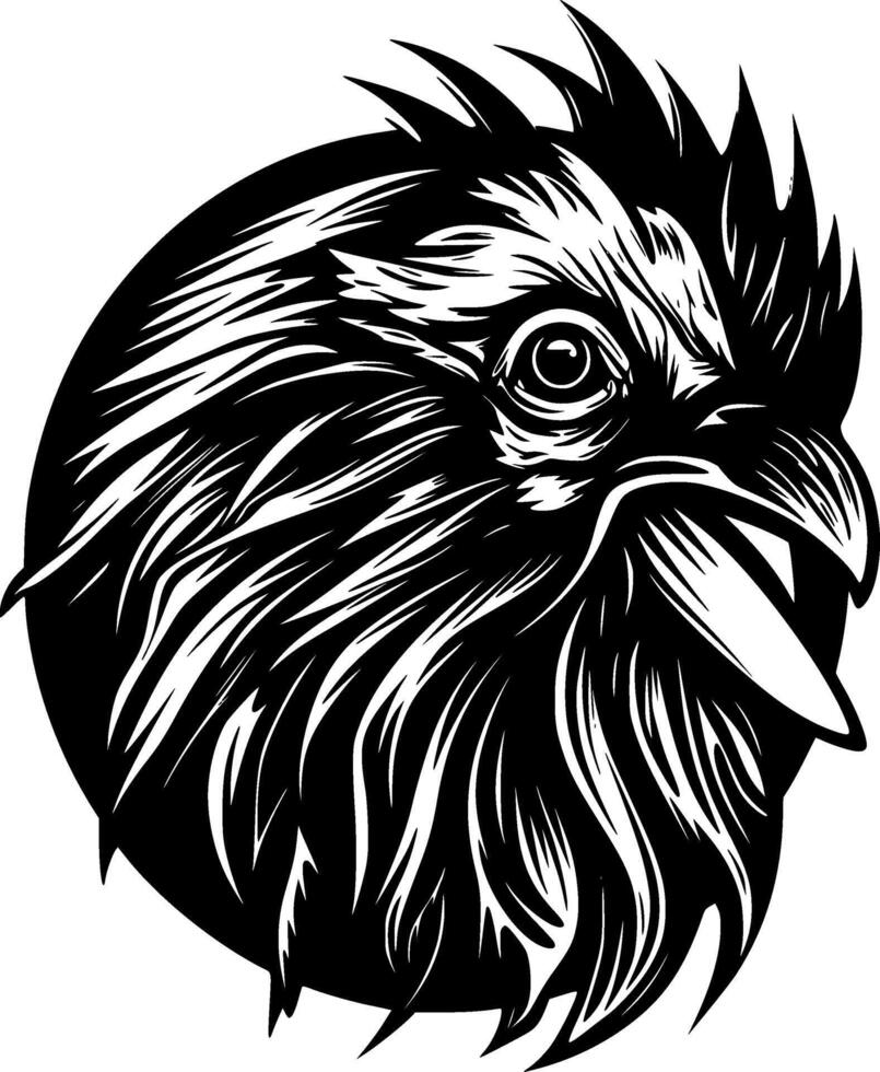Chicken, Minimalist and Simple Silhouette - illustration vector