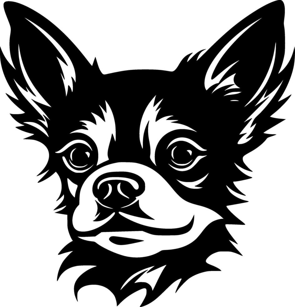 Chihuahua, Minimalist and Simple Silhouette - illustration vector