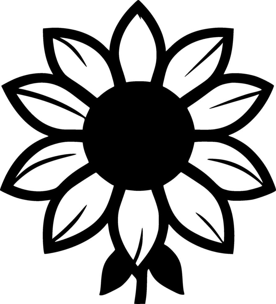 Flower, Black and White illustration vector