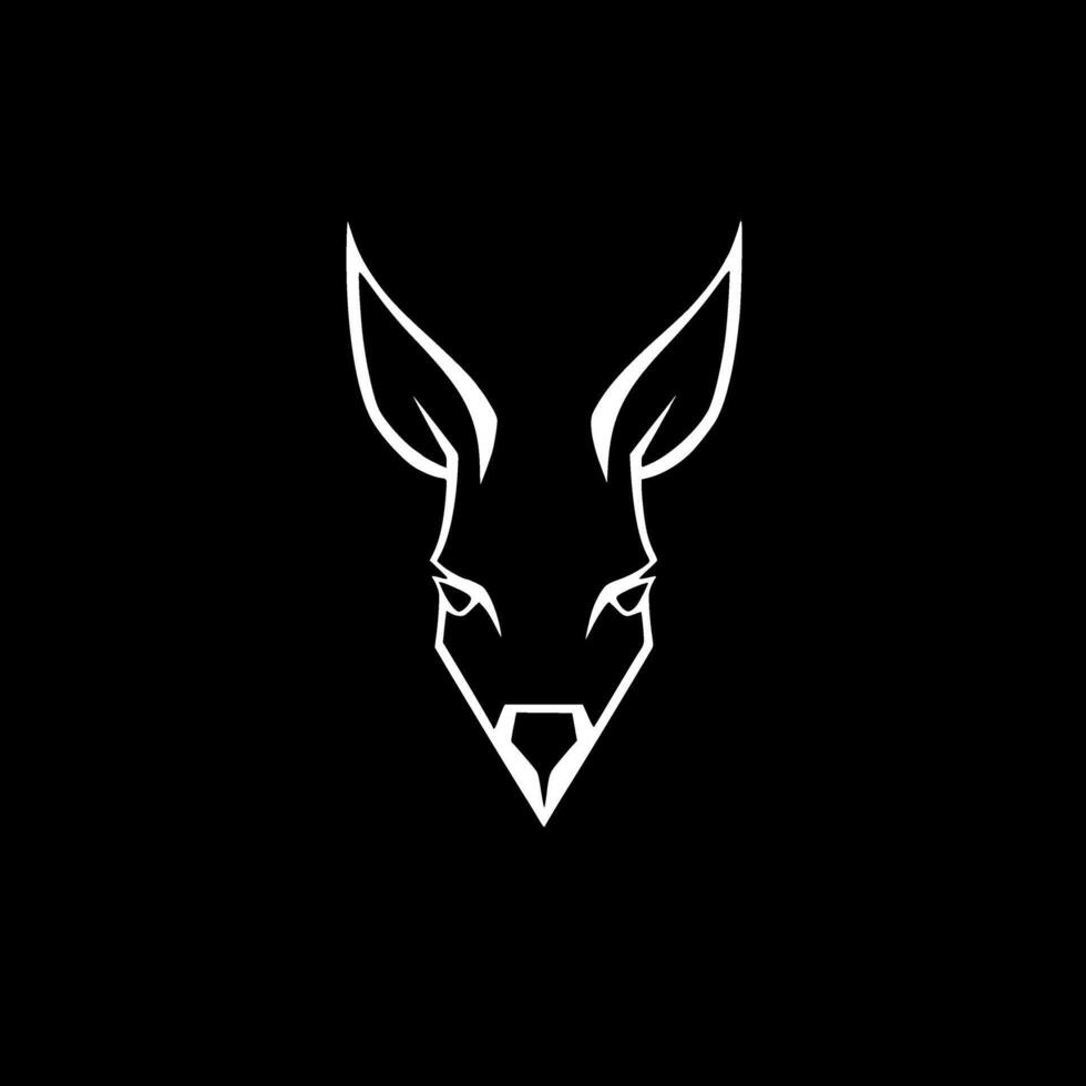 Kangaroo, Minimalist and Simple Silhouette - illustration vector