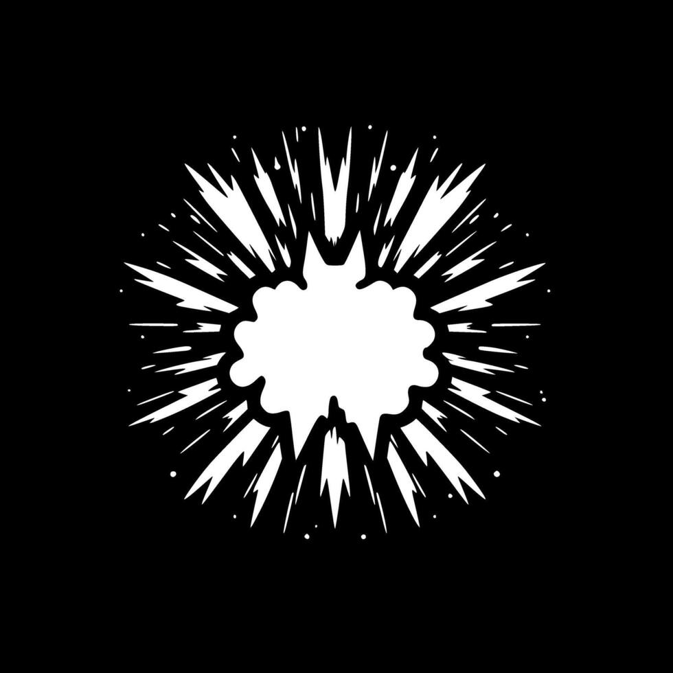 Explosion, Minimalist and Simple Silhouette - illustration vector
