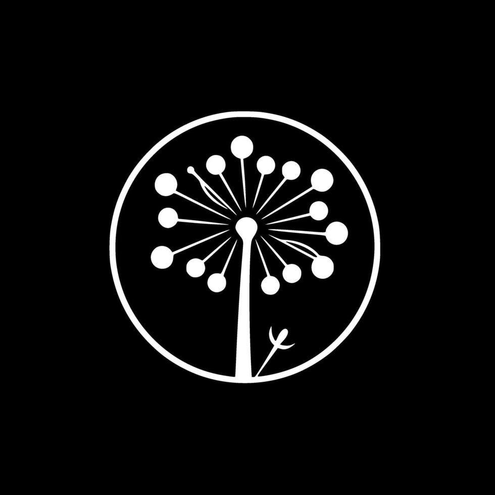 Dandelion, Minimalist and Simple Silhouette - illustration vector