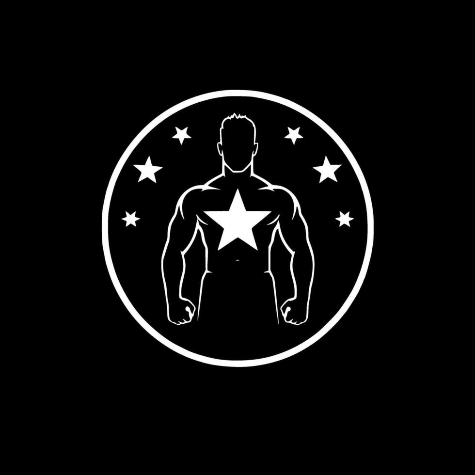 Gym - Black and White Isolated Icon - illustration vector