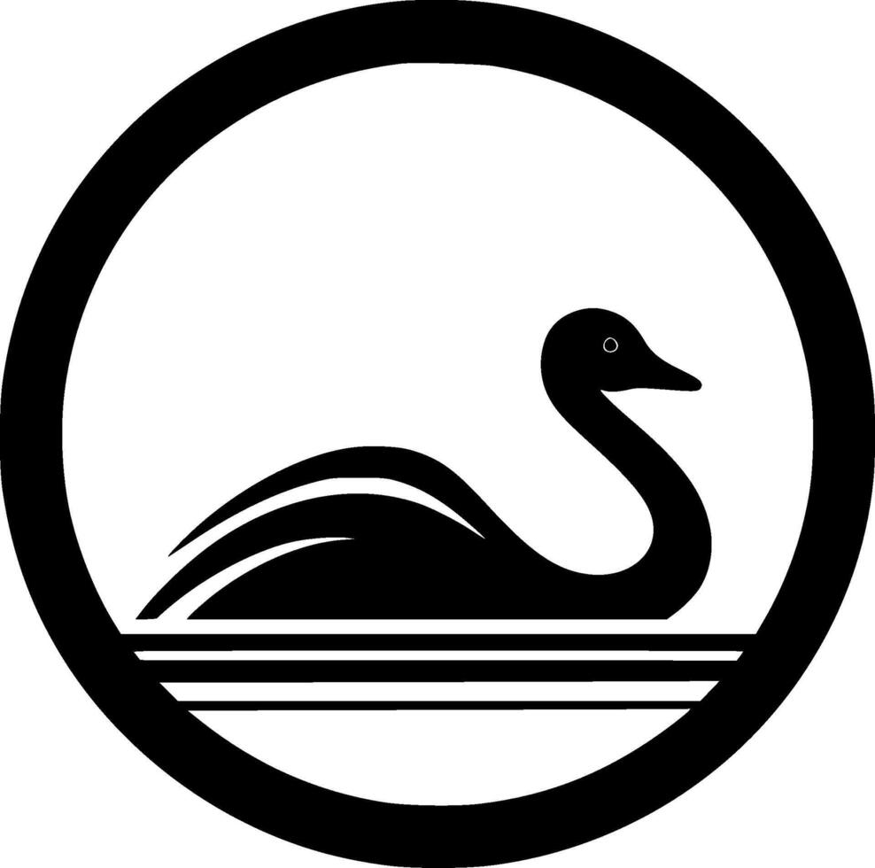 Swan, Minimalist and Simple Silhouette - illustration vector