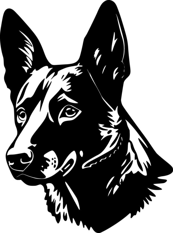 Australian Kelpie, Minimalist and Simple Silhouette - illustration vector