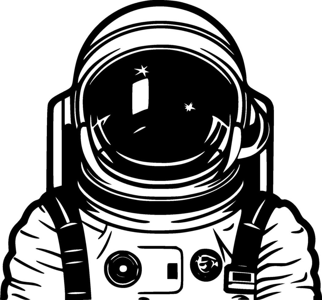 Astronaut, Minimalist and Simple Silhouette - illustration vector