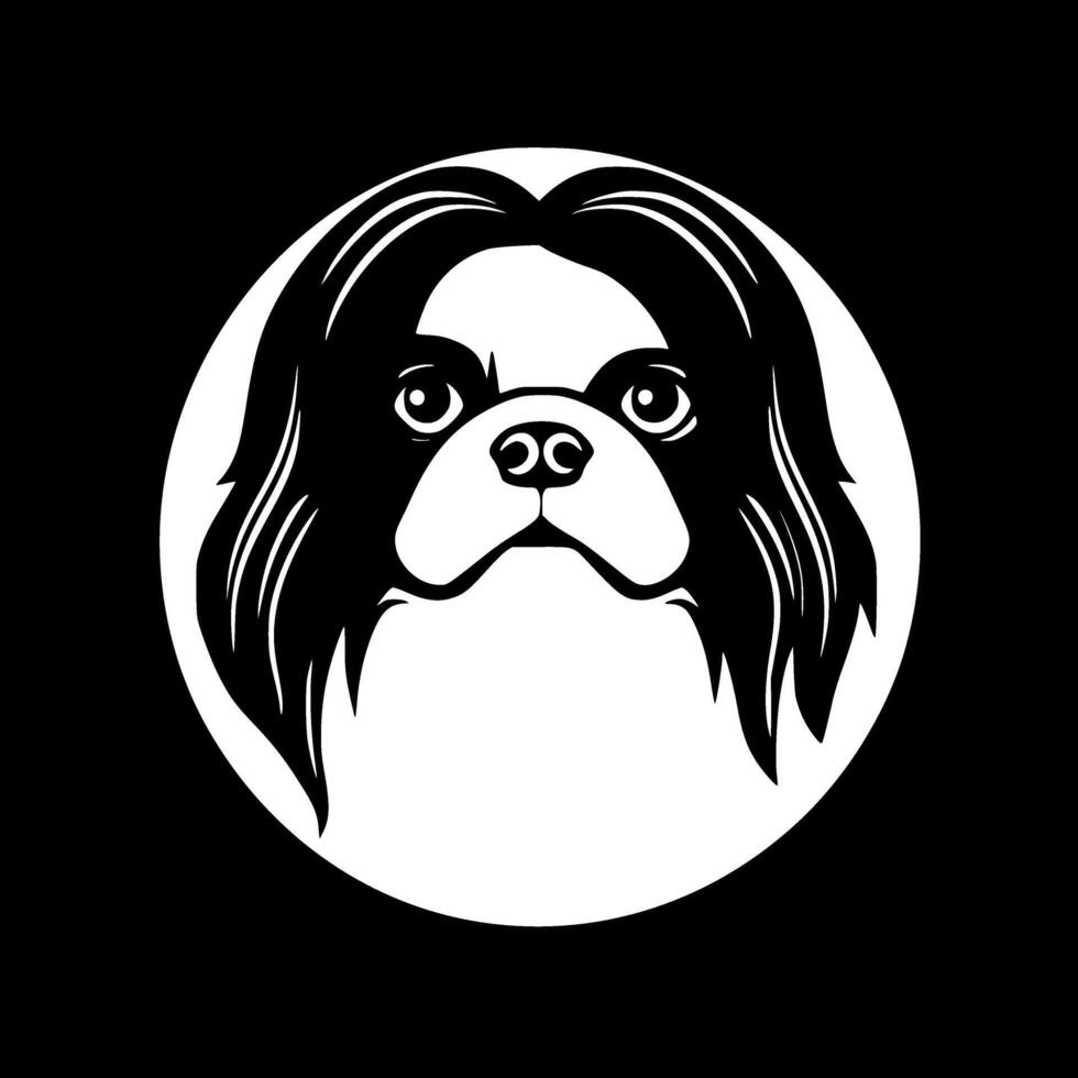 Japanese Chin, Minimalist and Simple Silhouette - illustration vector