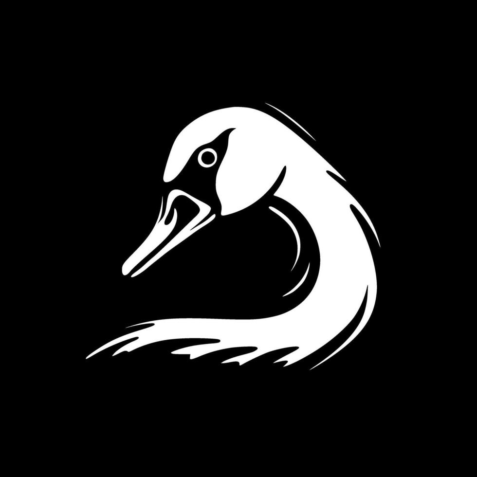 Swan, Minimalist and Simple Silhouette - illustration vector