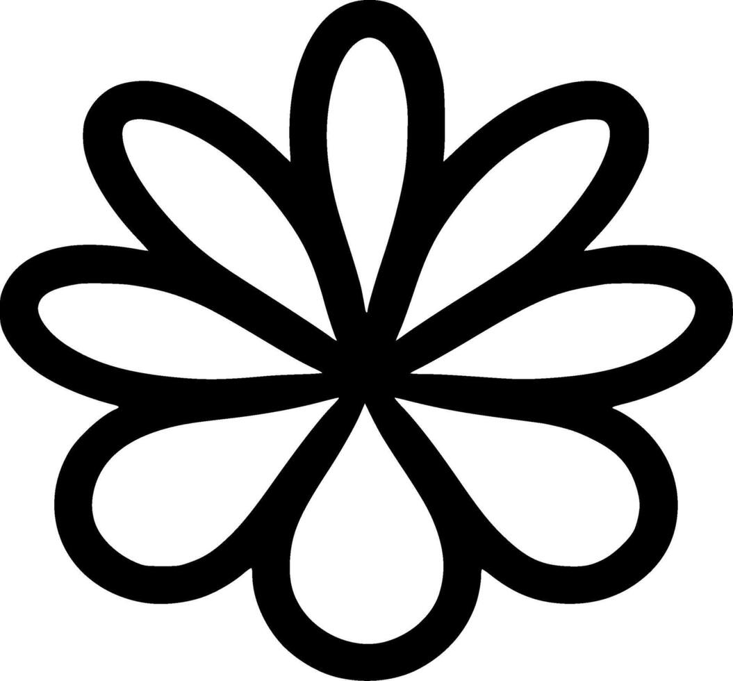 Daisy, Minimalist and Simple Silhouette - illustration vector