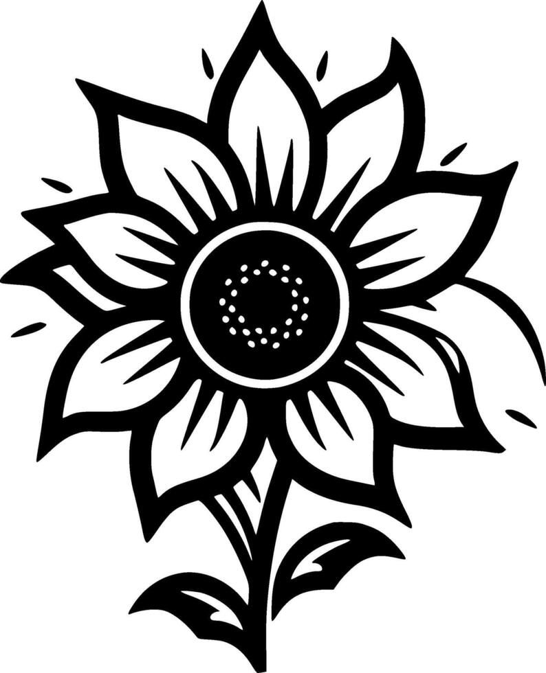 Flower, Minimalist and Simple Silhouette - illustration vector