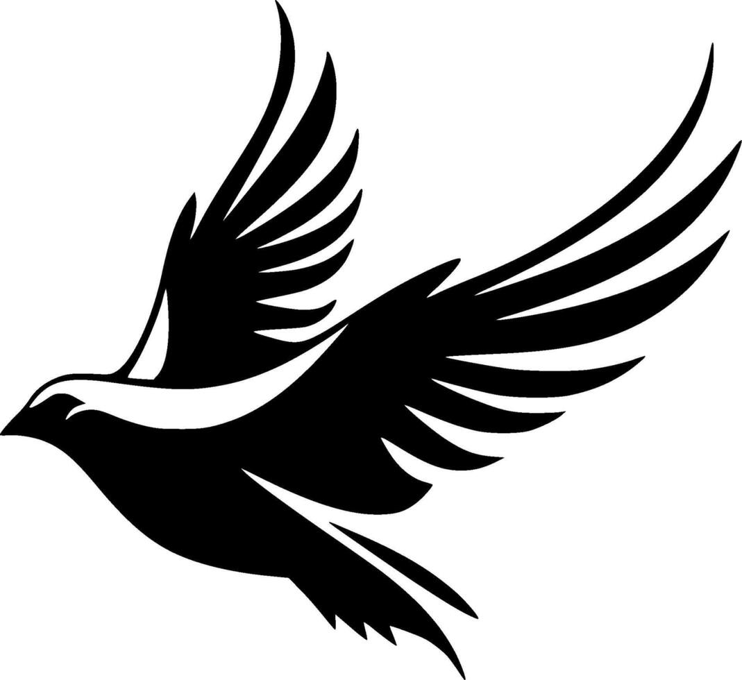 Dove, Black and White illustration vector