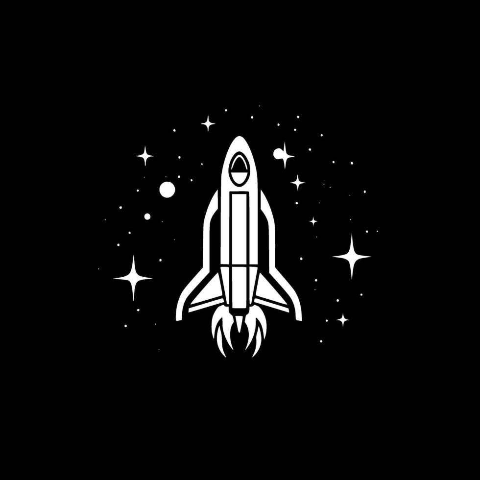 Space, Black and White illustration vector