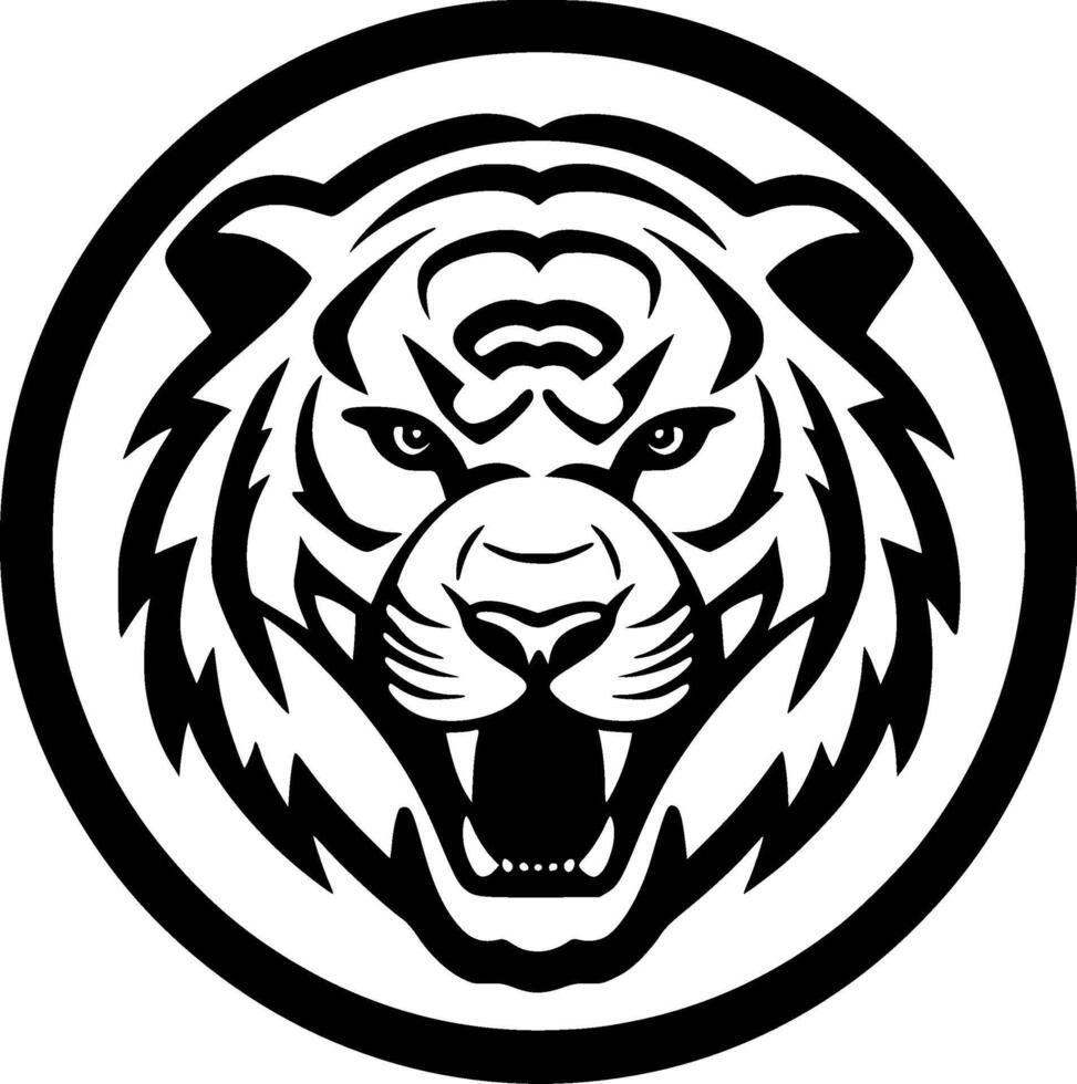 Tiger, Minimalist and Simple Silhouette - illustration vector