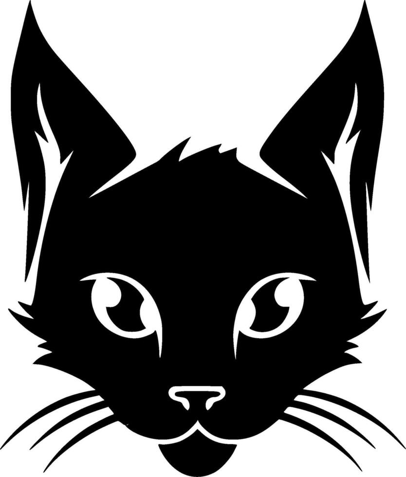Siamese - Black and White Isolated Icon - illustration vector